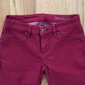 Blank NYC Skinny Jeans in Deep Red/Wine color